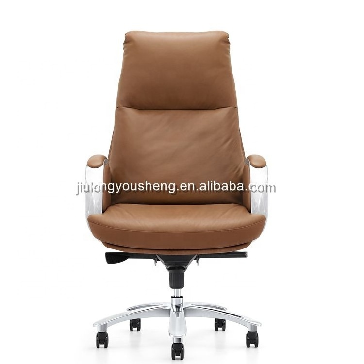 High Back Soft Foam Seat Boss Office Chair Genuine Leather Ergonomic Office Chair Big and Tall Executive Office Chair