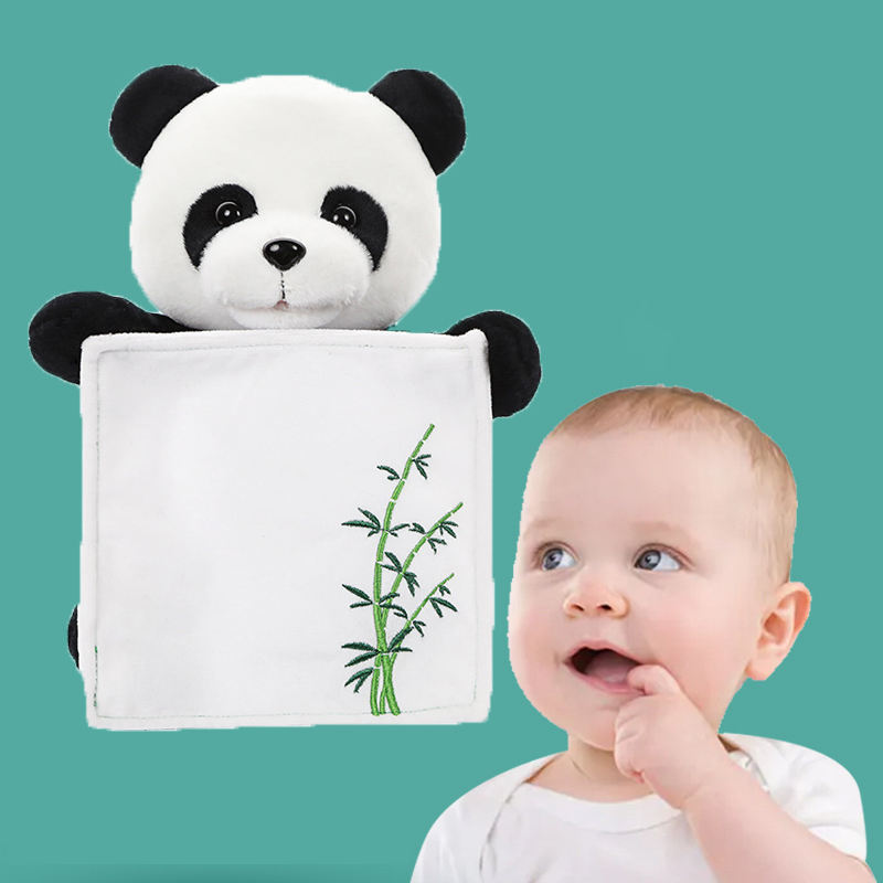 Hot Selling Peekaboo Puzzle Early Education Raised Hand Panda Singing Storytelling Lullaby Learn To Speak Electric Plush Toy