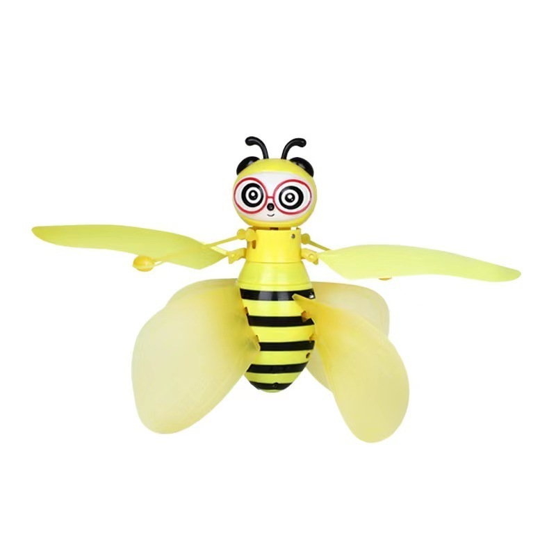 2024 Athletic toys games Infrared Hand Sensing Bee Mini Flying Gyro Rotor Drone UFO LED Finger Spinner children gifts