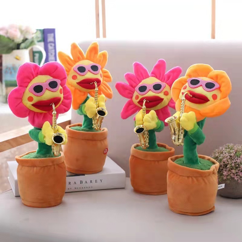 2024 Hot Selling Dancing Cactus And Talking Plush Toy Shipping Free Electric Dancing Plant Robot Toy