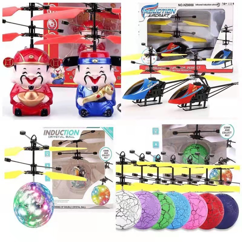 2024 New Flying Rc Ball Aircraft Helicopter Led Flashing Light Up Toy Induction Toy Electric Toy Drone For Kids Children