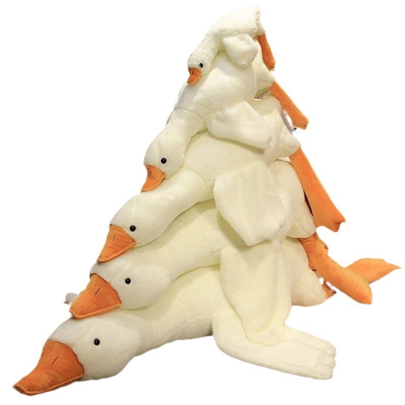 2024 Hot Selling 50-190cm Lovely Big White Goose Doll Plush Toy For Bed Sleeping Stuffed Animal Pillow Girl Gift