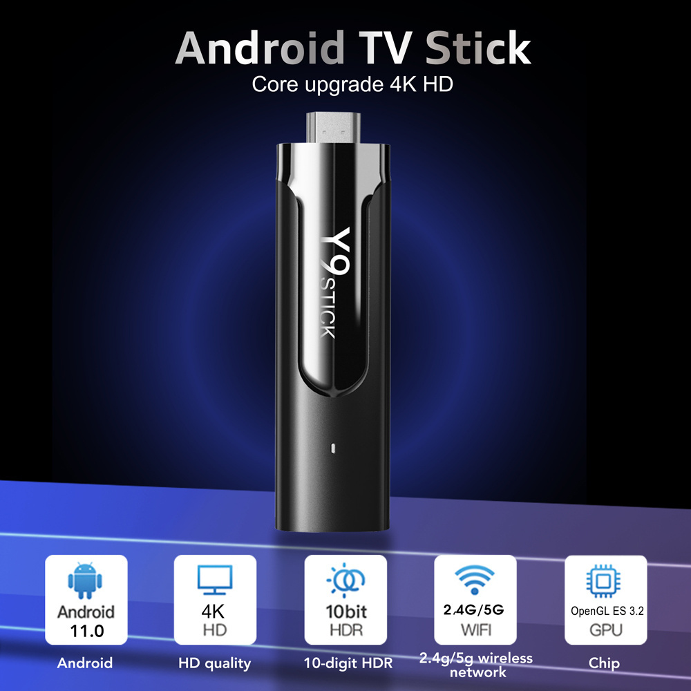 Durable Android 11  WIFI Voice Control Blue tooth 5.0 Android TV Box 2G 16G  Bluetooth Media Player Smart  8K TV Stick Dongle