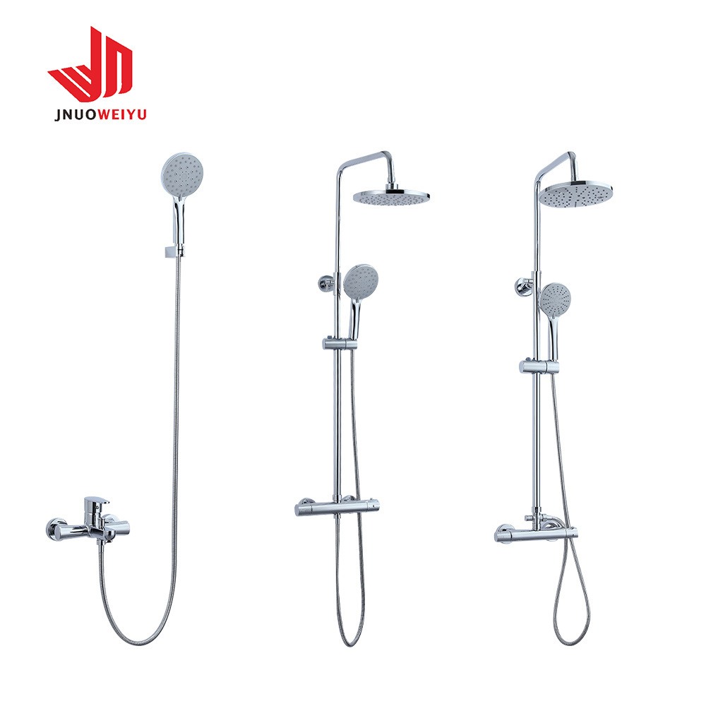 Eco-friendly modern brass brushed thermostatic shower external faucets on sale