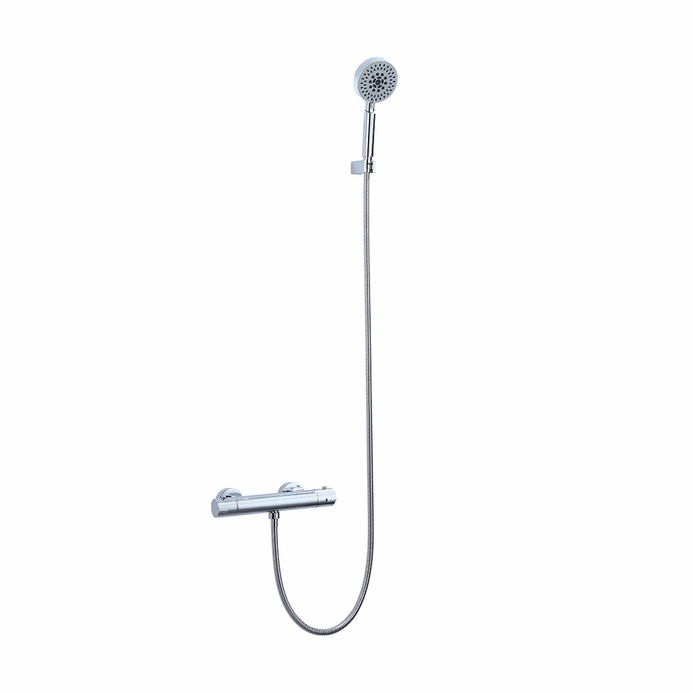 Eco-friendly modern brass brushed thermostatic shower external faucets on sale