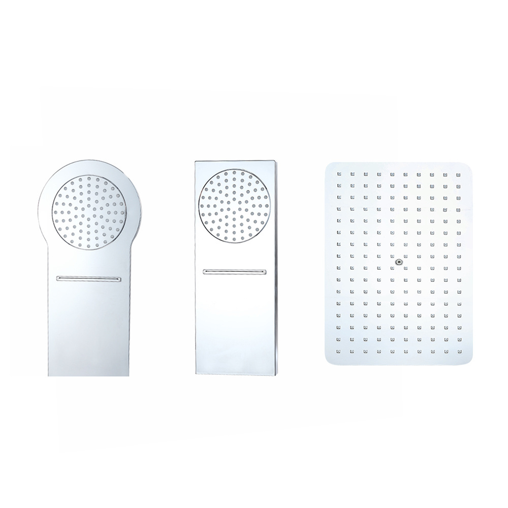 original factory unique square white full body top shower head set