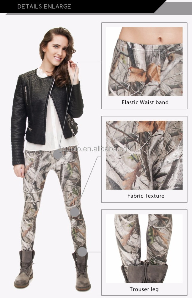 High quality 92% polyester 8% spandex wholesale trees printed women gym leggings