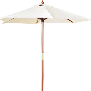 DIA 2M*2M Outdoor garden furniture romantic style wood pole patio sun umbrella