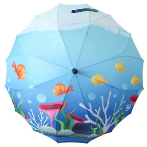 23inch x 16k  automatic straight customized logo one piece umbrella