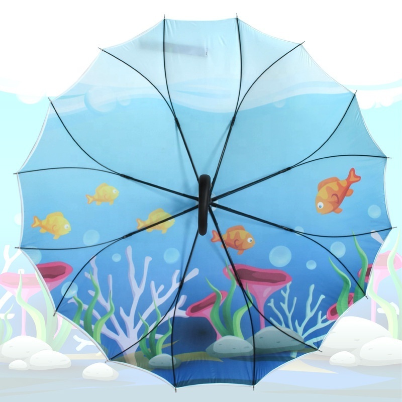 23inch x 16k  automatic straight customized logo one piece umbrella