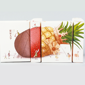 Wholesale Carton Roll-box Cardboard Customized Printed Takeaway Packing Apple Fruit Pillow Pie Box