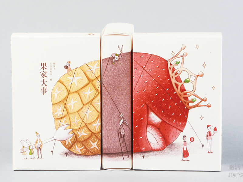 Wholesale Carton Roll-box Cardboard Customized Printed Takeaway Packing Apple Fruit Pillow Pie Box