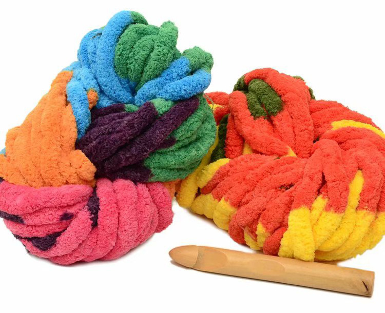 China manufacturer wholesale giant super chunky chenille yarn for hand knitting blanket also named crochet yarn