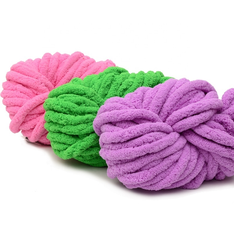 China manufacturer wholesale giant super chunky chenille yarn for hand knitting blanket also named crochet yarn