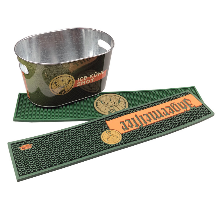 Jagermeister Anti Slip Personalized Custom PVC Rubber Bar Mat