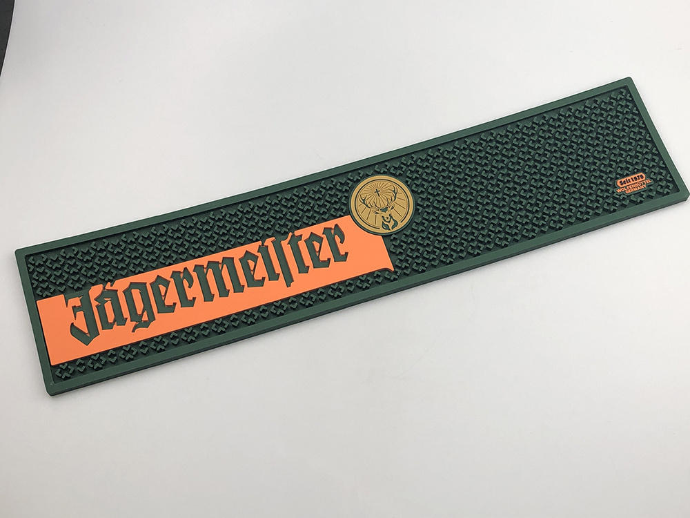 Jagermeister Anti Slip Personalized Custom PVC Rubber Bar Mat