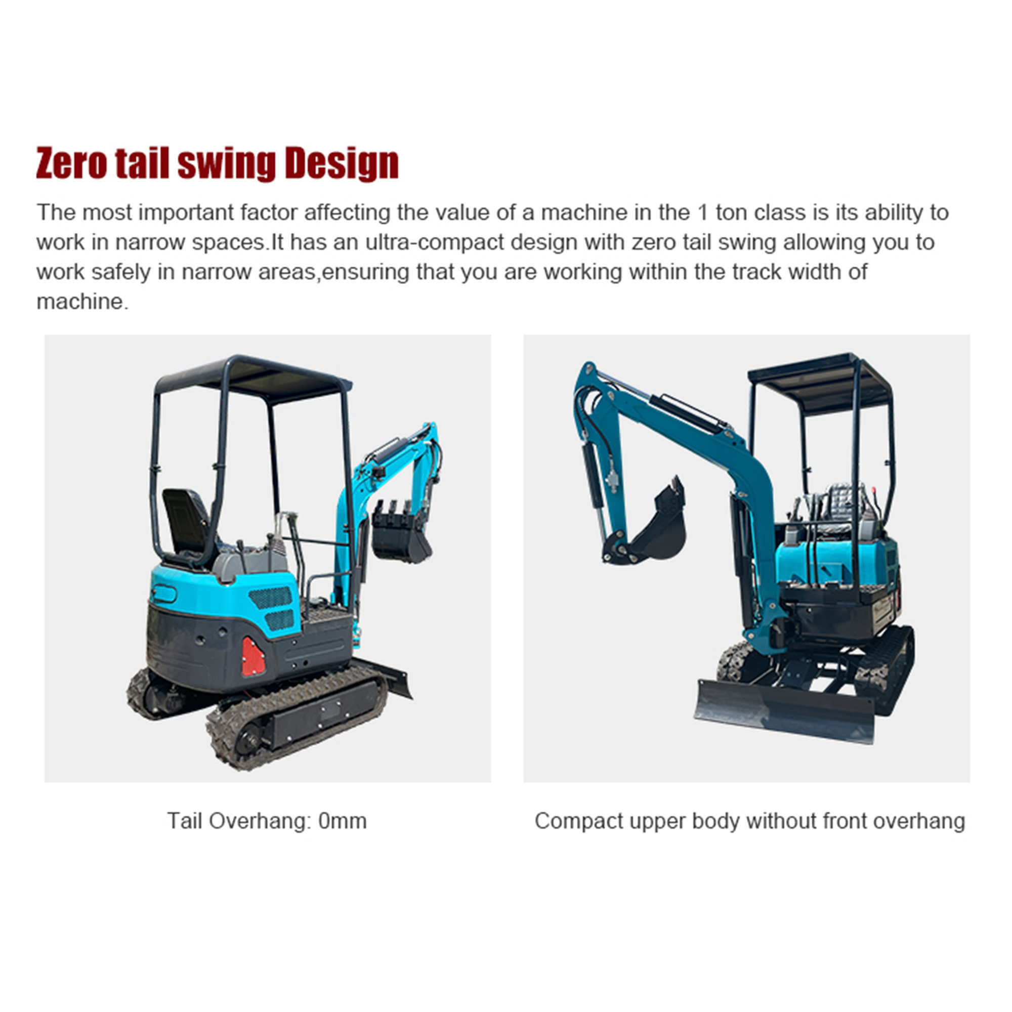 New Excavator Price 1 Ton 1.5 Ton Mini Excavator Digging Hydraulic Small Micro Digger Machine Prices For Sale