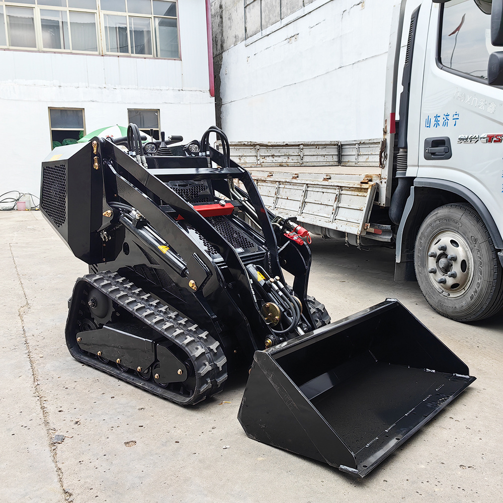 Fast Delivery EPA/CE Mini Skid Steer Loader 300kg 500kg Hydraulic Diesel Crawler Mini Skid Steer Loader attachments