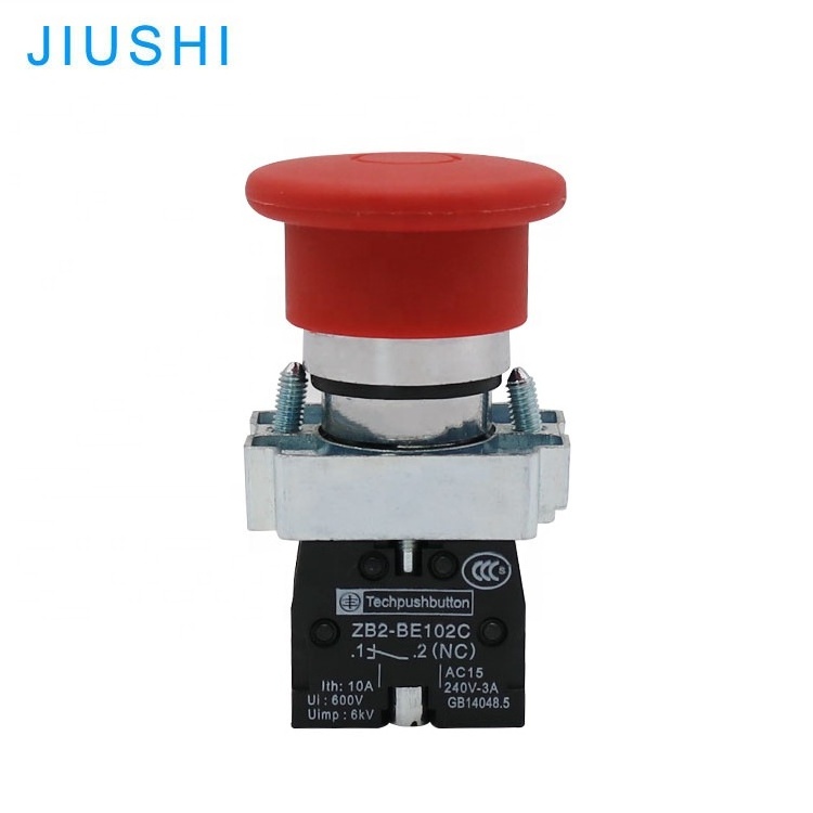 XB2-BT42 red mushroom latching pull push button switch 22mm 1NC