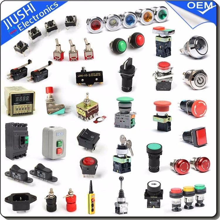 A16-11DDH metal momentary 5 pins 16mm LED push button switch power symbol high headwaterproof 12V 24V 220V