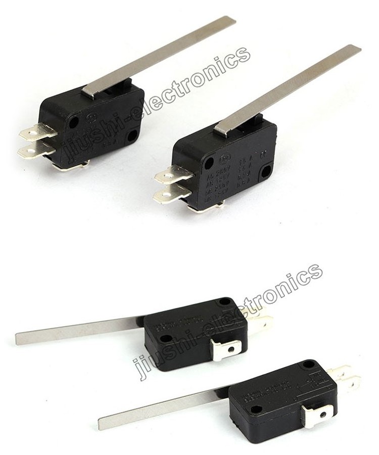 KW7-LH kw7 limit switch 16a long lever black plastic micro switch