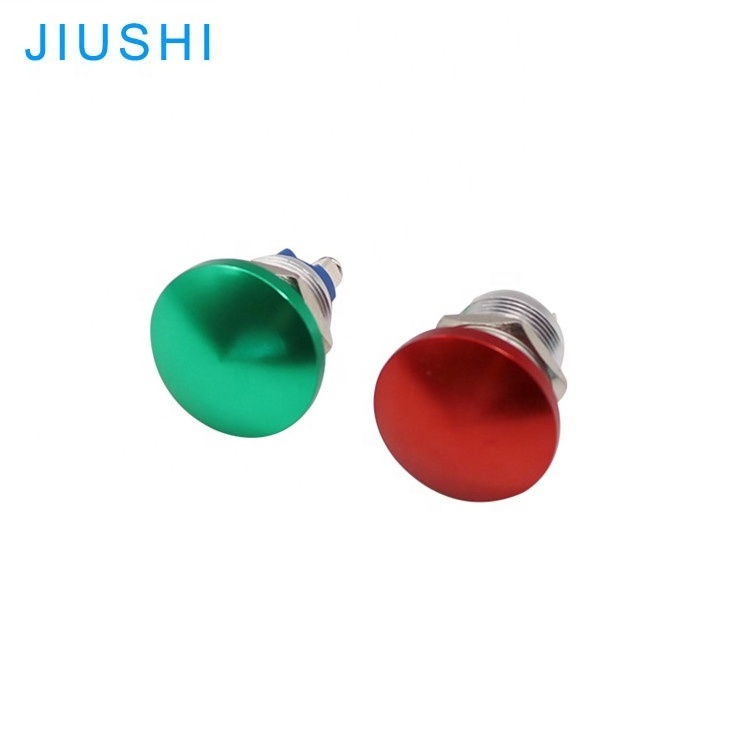 A16 metal waterproof mushroom illuminated 16mm switch push button momentary latching