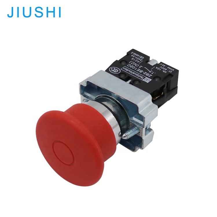 XB2-BT42 red mushroom latching pull push button switch 22mm 1NC