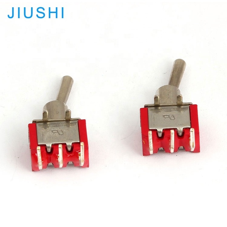 MTS-102/C3 SPST metal toggle switch 6mm 3 pin 2 way ON ON