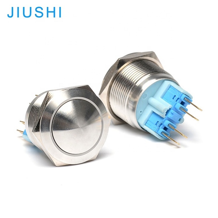 A22-11B 22mm stainless steel waterproof metal push button switch 4 pins