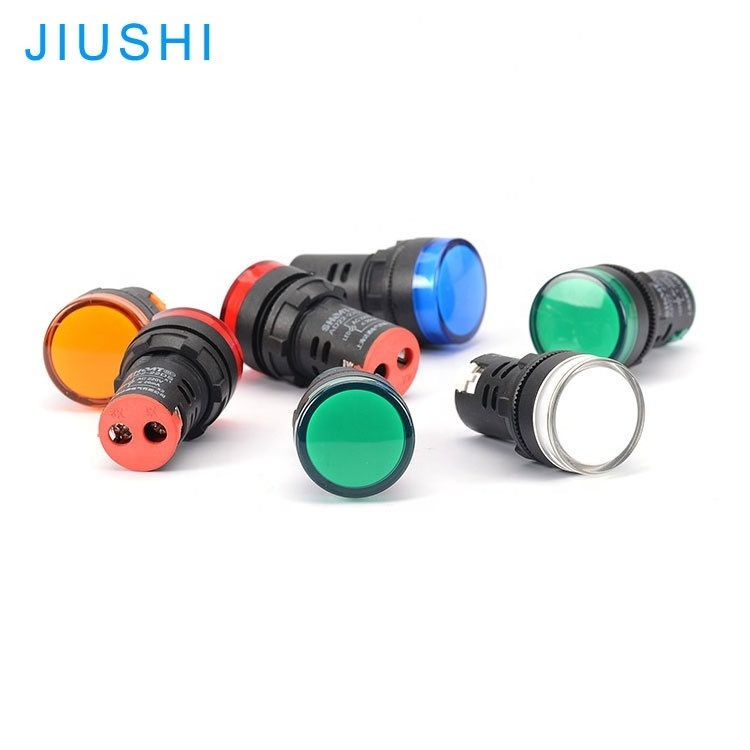 AD16-22DS 22mm led indicator light signal lamp red green white blue yellow 12v 24v 220v Switch