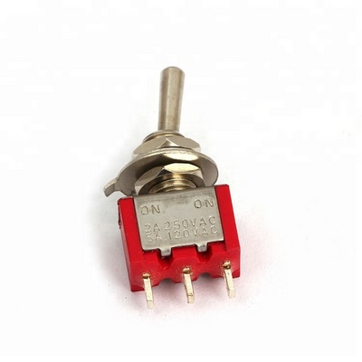 MTS-102 6mm 3 pin 2 way ON ON Self-locking toggle switch