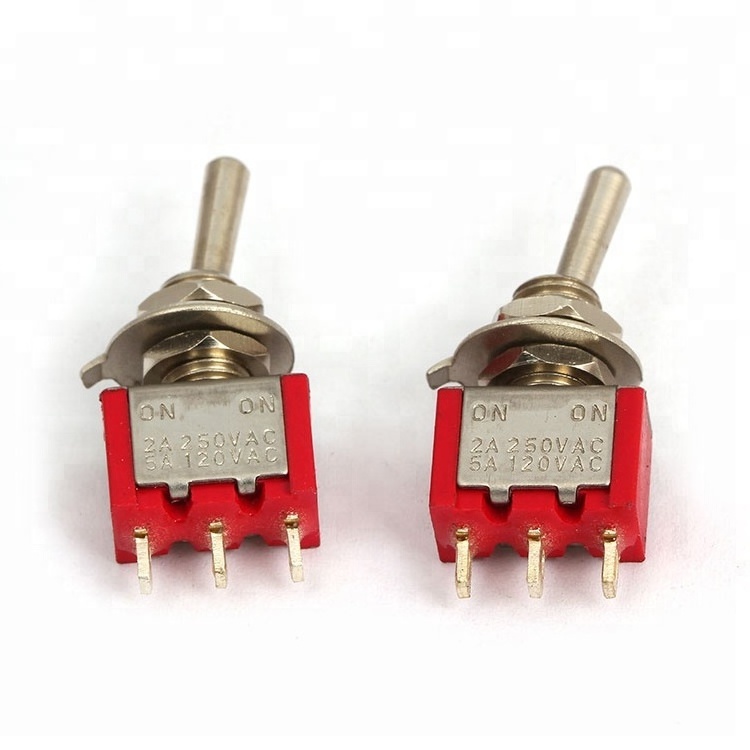 MTS-102 6mm 3 pin 2 way ON ON Self-locking toggle switch