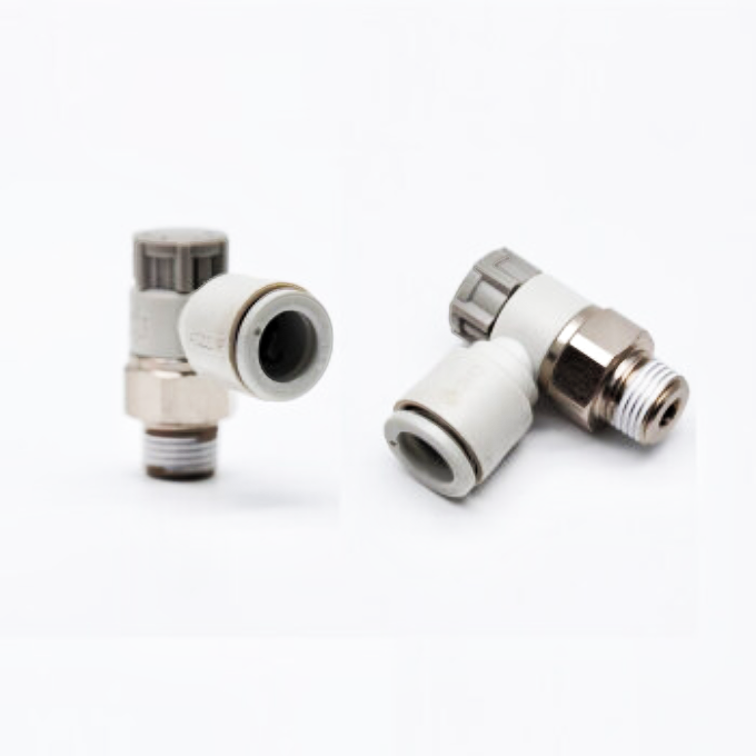 smcs Air Flow control Universal Flow Control Valve AS2201F-02-10S with quick-change connector Elbow Type