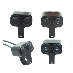 Different Design 12V OEM Custom 2 Button CNC Aluminum Alloy Universal Motorcycle Handlebar Switch for Motorcycle