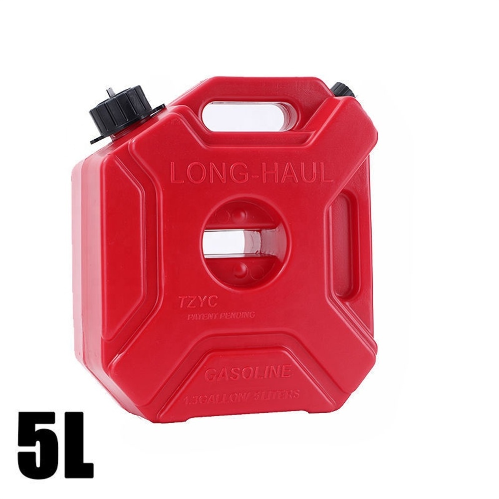 3L 5L Portable Plastic Motorcycle Gas Oil Gasoline Petro Jerry Can With Lock Mount Bracket