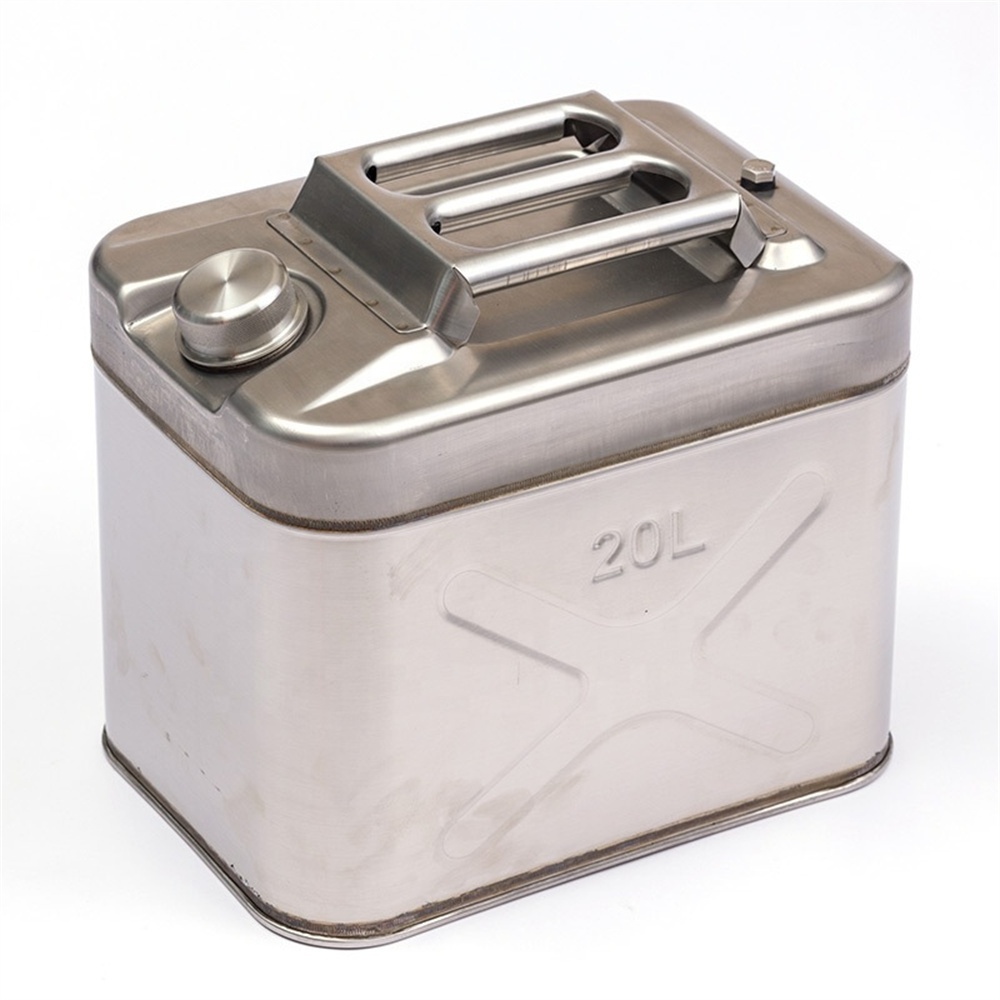 304 Stainless Steel Metal 5L 10L 15L 20L 30L 35L 40L 50L 60L 70L 80L Gasoline Fuel Petrol Drum Canister Jerry Can