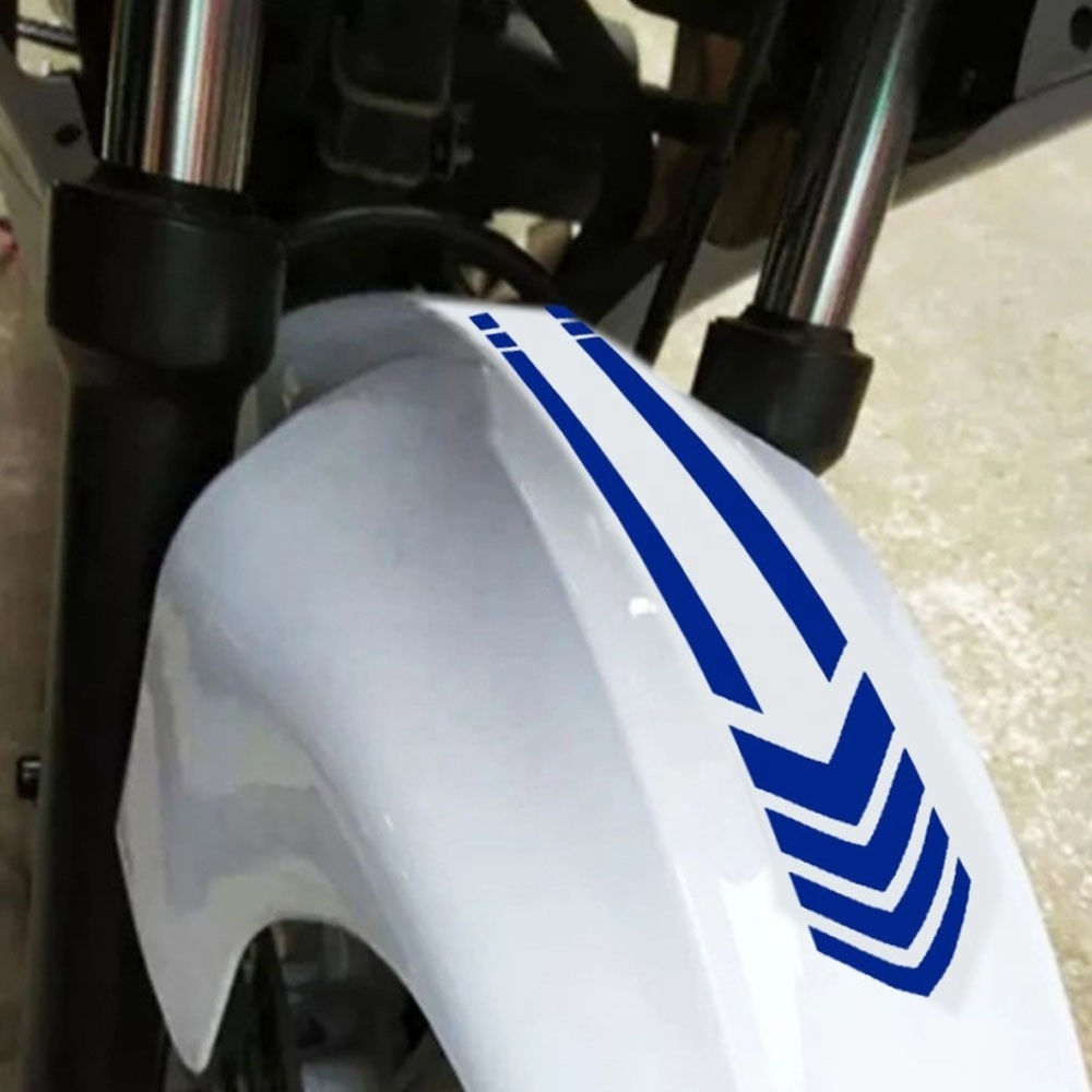 Motorbike Mudguard Sticker Reflective Motorcycle Arrow Line Warning Fender Decal Sticker