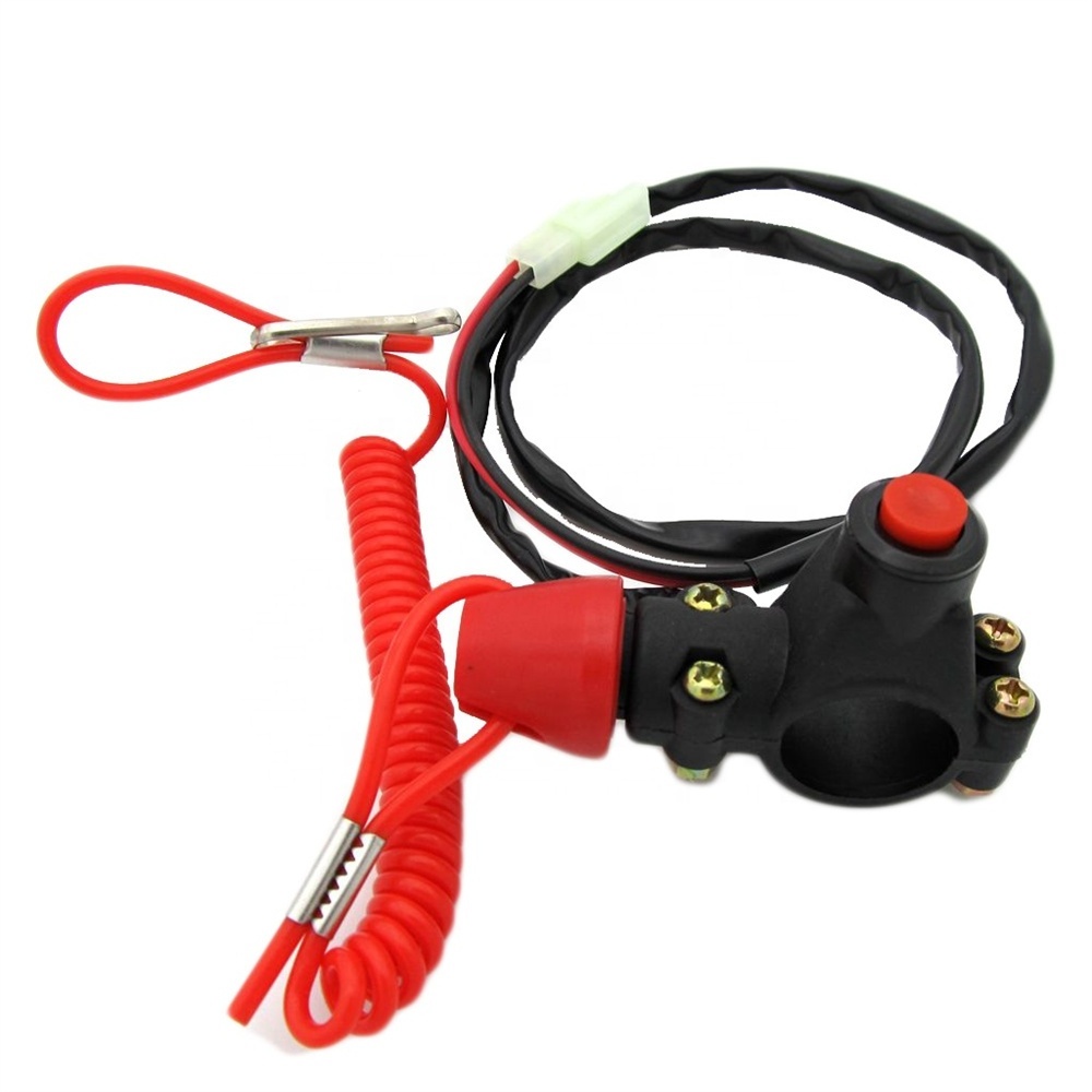 Emergency Motorcycle Kill Stop Engine Switch Push Button Switch for Dirt Bike ATV Quad