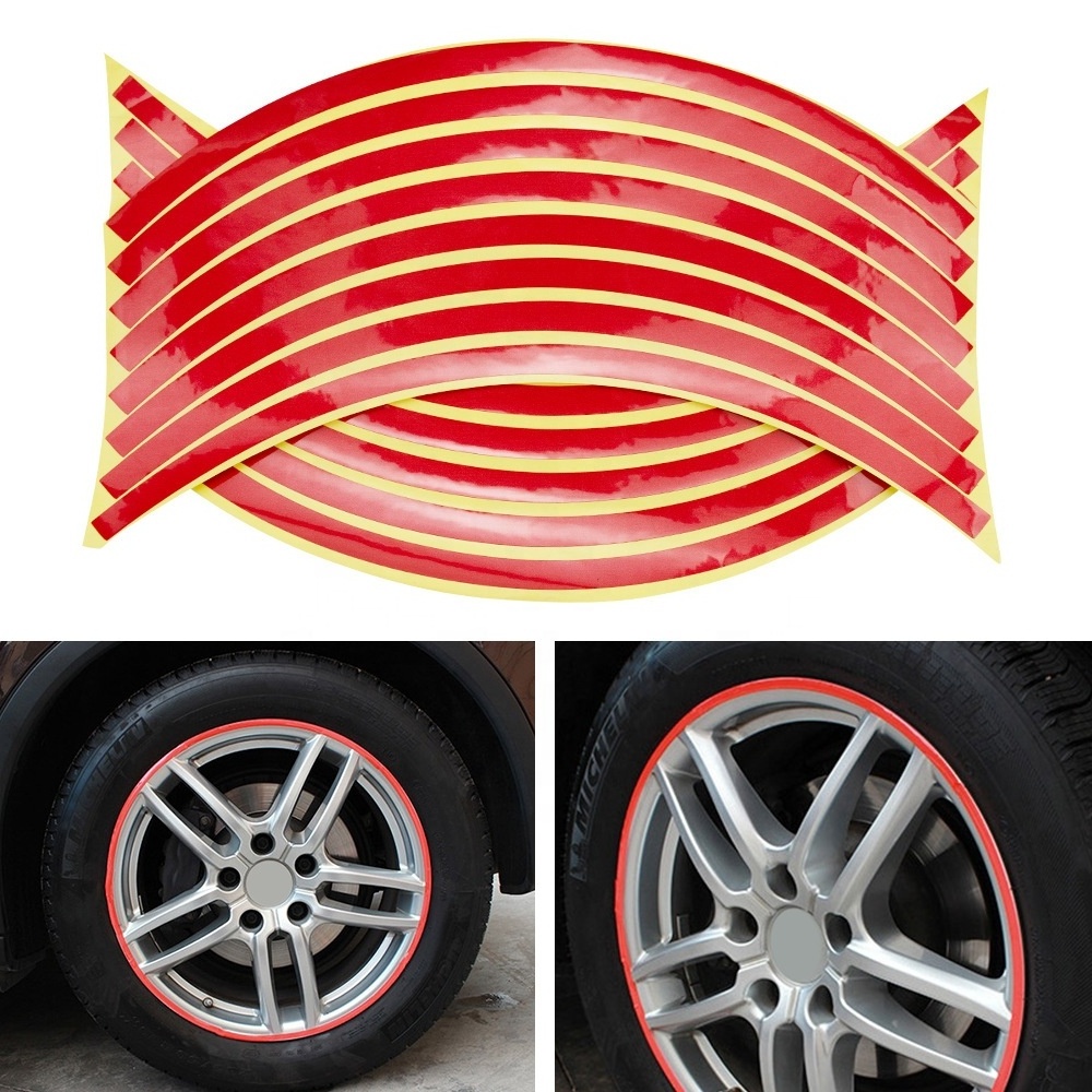 14 Inch Car Motorcycle Rim Wheel Hub Decoration Reflective Sticker ...