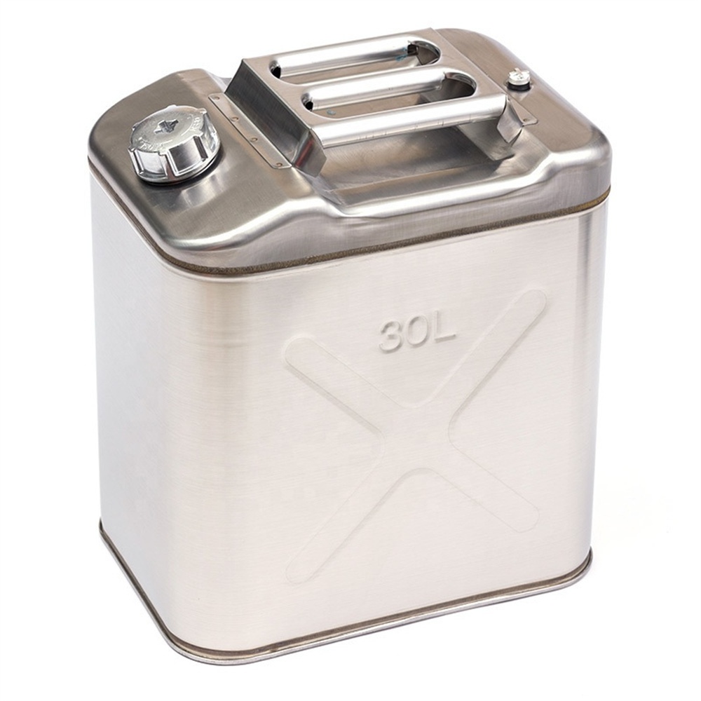 201 Stainless Steel Thicken 5L 10L 15L 20L 30L 35L 40L Gasoline Diesel Oil Fuel Tank Jerry Can