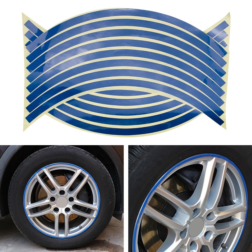 14 Inch Car Motorcycle Rim Wheel Hub Decoration Reflective Sticker