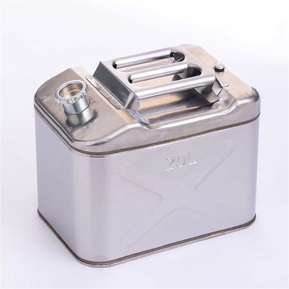 201 Stainless Steel Thicken 5L 10L 15L 20L 30L 35L 40L Gasoline Diesel Oil Fuel Tank Jerry Can