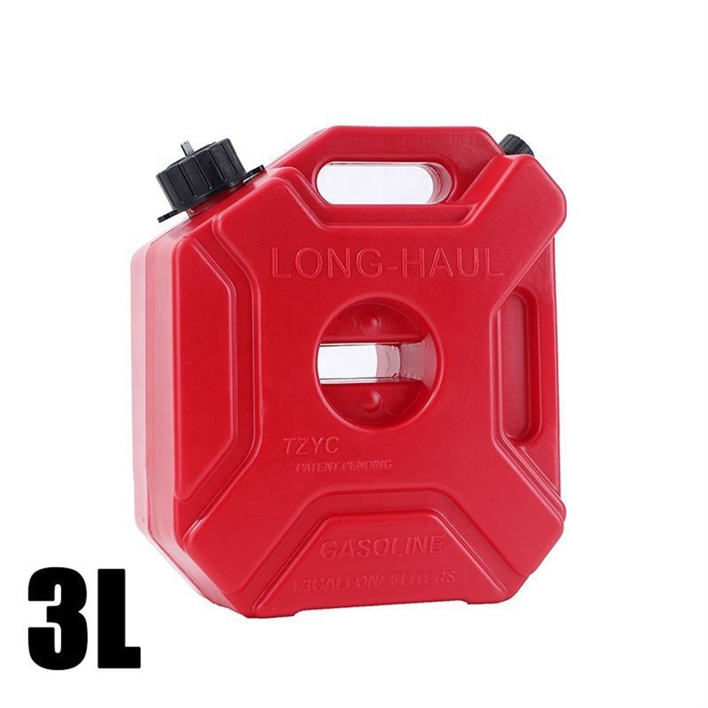 3L 5L Portable Plastic Motorcycle Gas Oil Gasoline Petro Jerry Can With Lock Mount Bracket