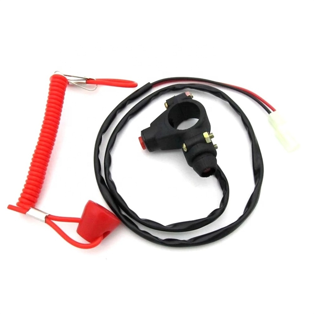 Emergency Motorcycle Kill Stop Engine Switch Push Button Switch for Dirt Bike ATV Quad