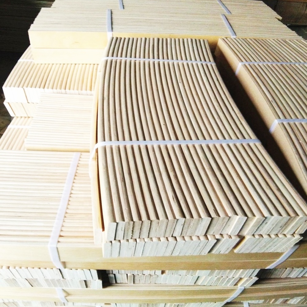 Wholesale Price Curved Poplar Plywood Bed Slats