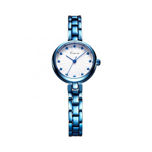 Fashion alloy ladies watch japan movement quartz watch wrist blue watch women