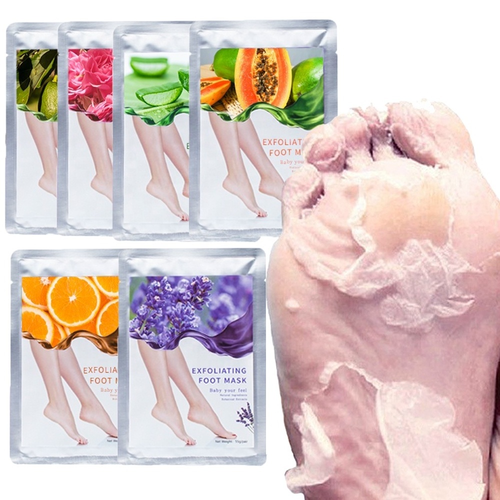 Private Label Foot Nourishing Lavender Herbal Feet Peel Mask SPA Collagen Peeling Foot Mask