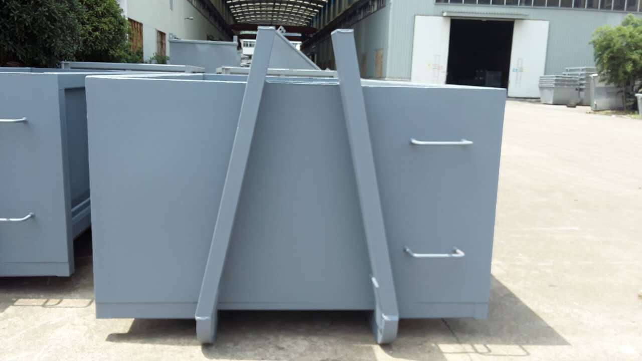 T502D open type lead the industry golden supplier bin storage hook lift bin trailer