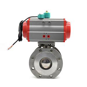 JTAIV New hot sale DN15-DN200 Italian ultra-thin pneumatic cylinder valve pneumatic flange ball valve