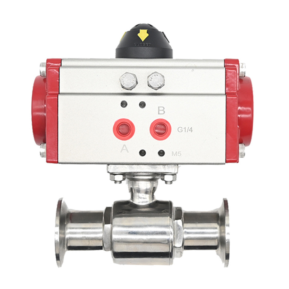 JTAIV Customization Quick-instalationl Sanitary grade Stainless Steel 304/316 2-way Pneumatic Ball Valve Food Grade 1/2